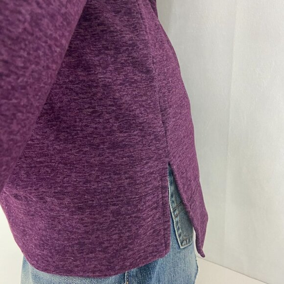 32 Degrees Heat Women's Fleece Sweater Top Size L Heathered Purple Long Sleeve - Picture 5 of 10